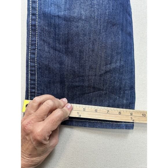 Wrangler Jeans Women’s 9/10x30 Blue Denim Bootcut Premium Patch Low Rise Cotton - Picture 12 of 15